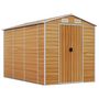 Voir la diapositive 2 : VIDAXL Abri de jardin marron clair 191x300x198 cm acier galvanise