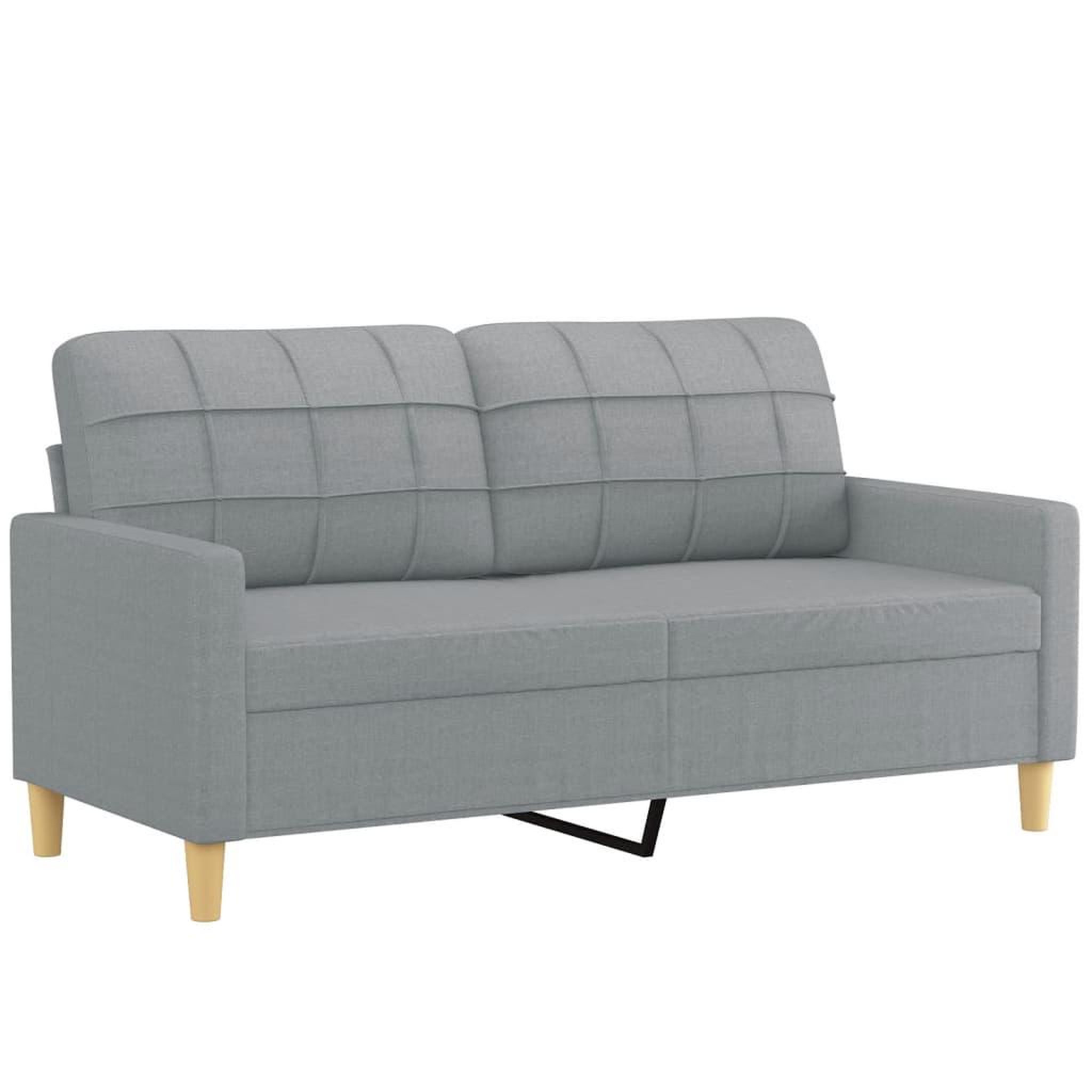 Voir la diapositive 4 : VIDAXL Ensemble de canapes 2 pcs avec coussins Gris clair Tissu