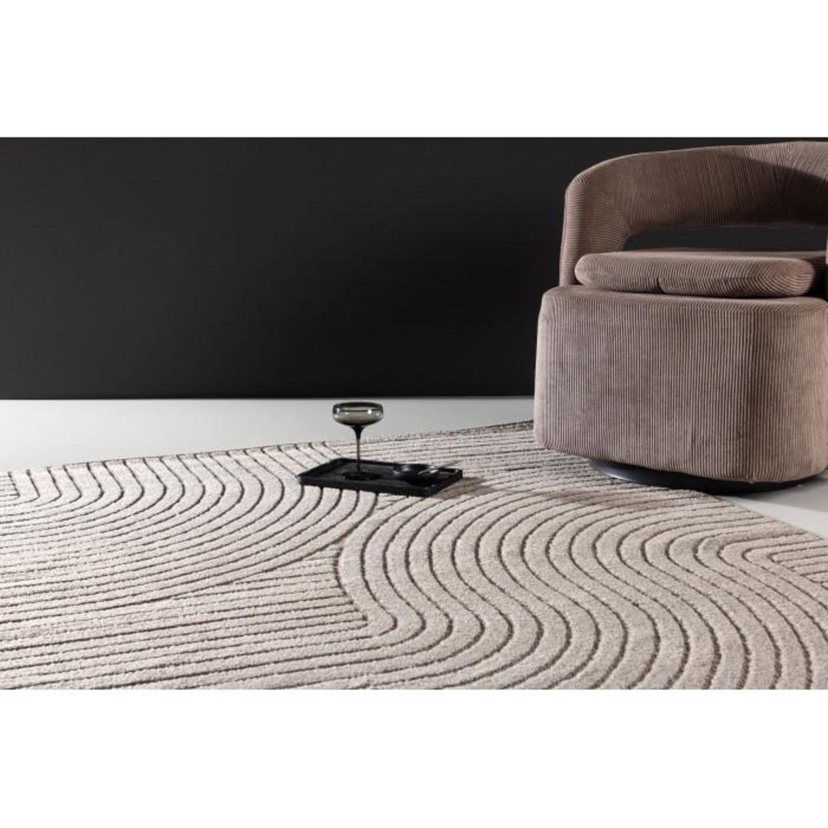 Paris Prix Tapis Déco  Vince Solar  200x290cm Marron