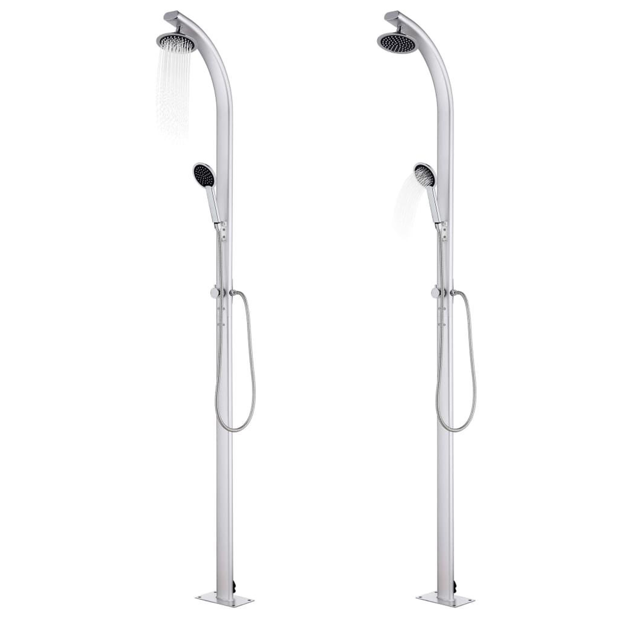 Voir la diapositive 2 : VIDAXL Douche de jardin avec base marron 220 cm Aluminium