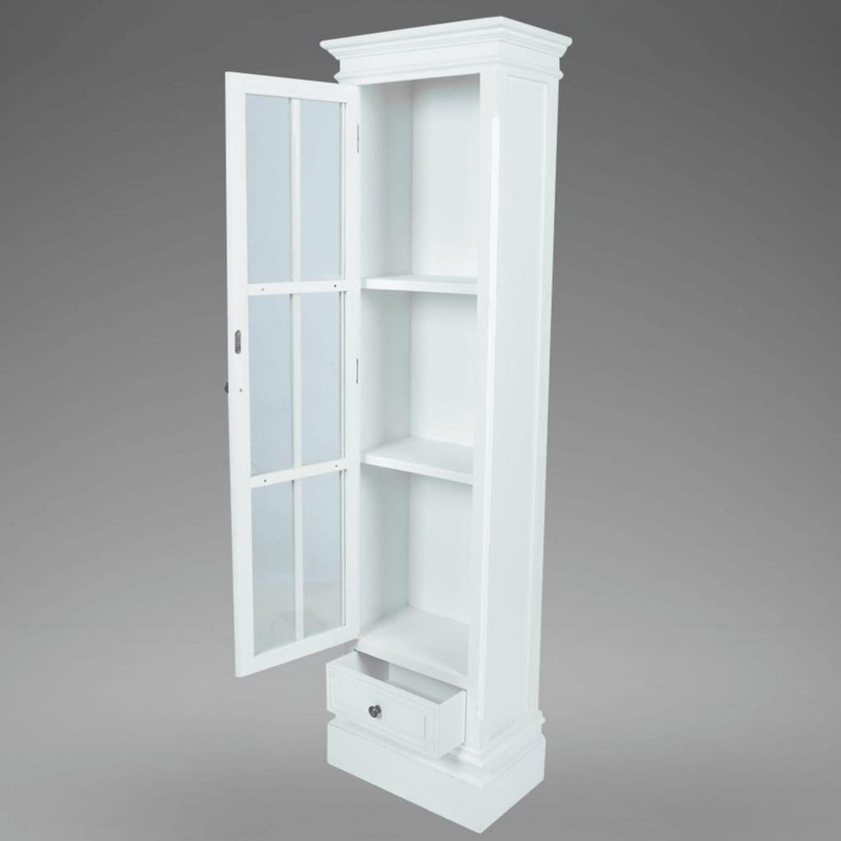 VIDAXL Meuble de bibliotheque avec 3 etageres Blanc Bois
