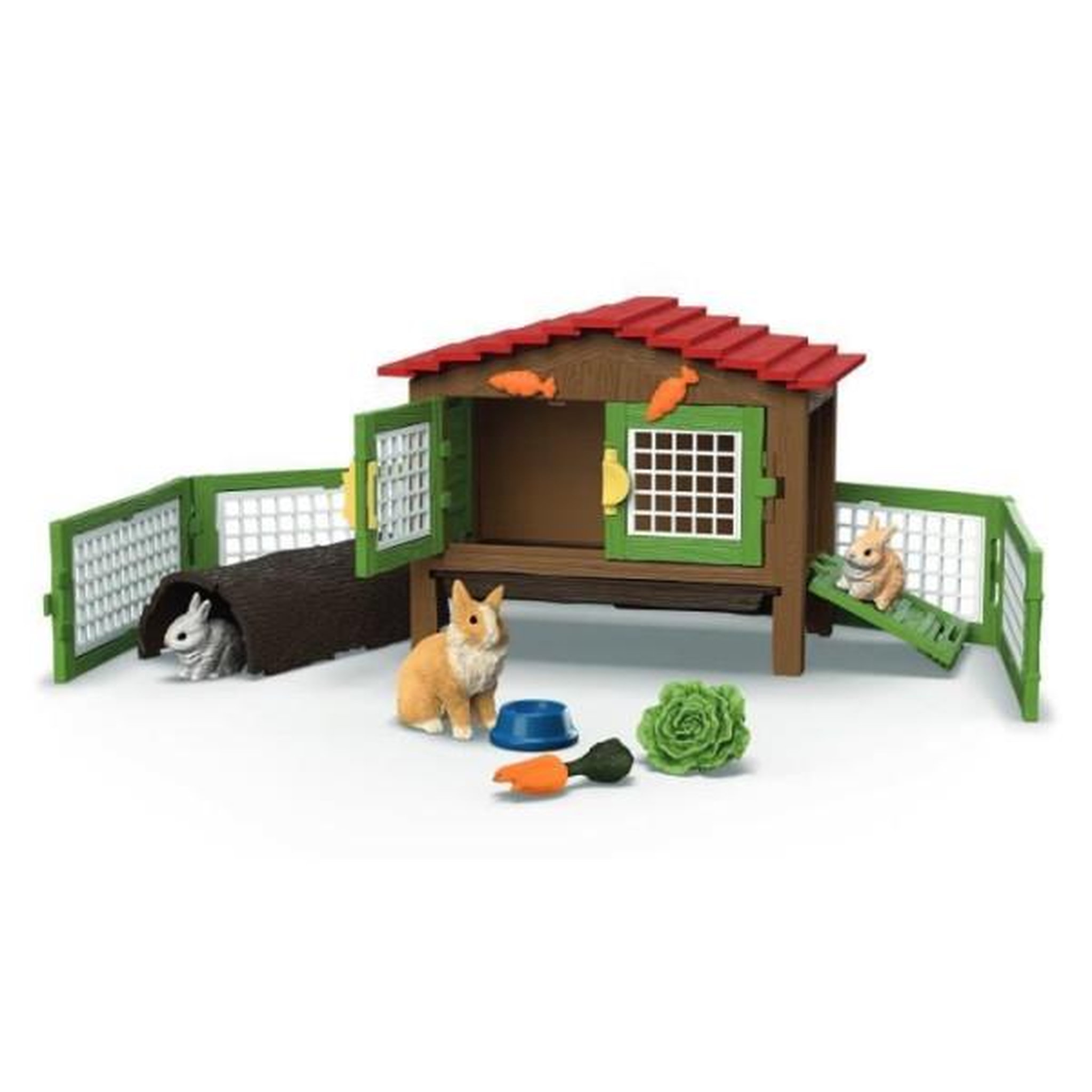Schleich Coffret Clapier a Lapins, SCHLEICH 42728 Farm World, Des 4 ans