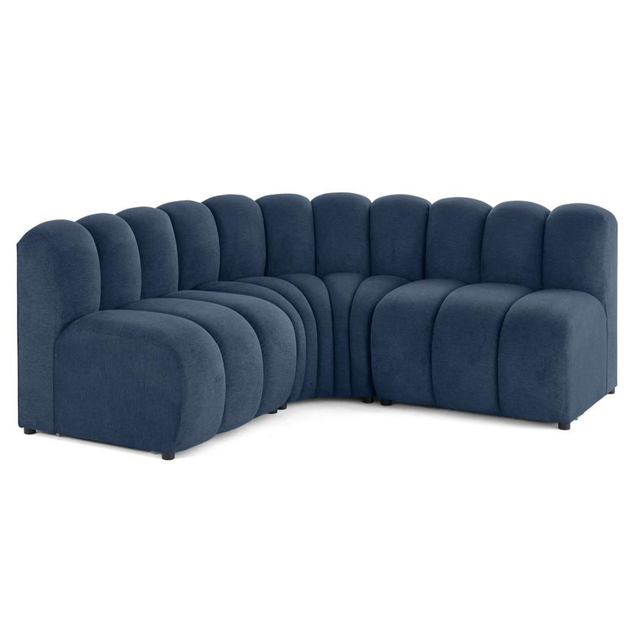 Voir la diapositive 6 : BEST MOBILIER Debbie - canapé modulable d'angle réversible 4 places en tissu texturé