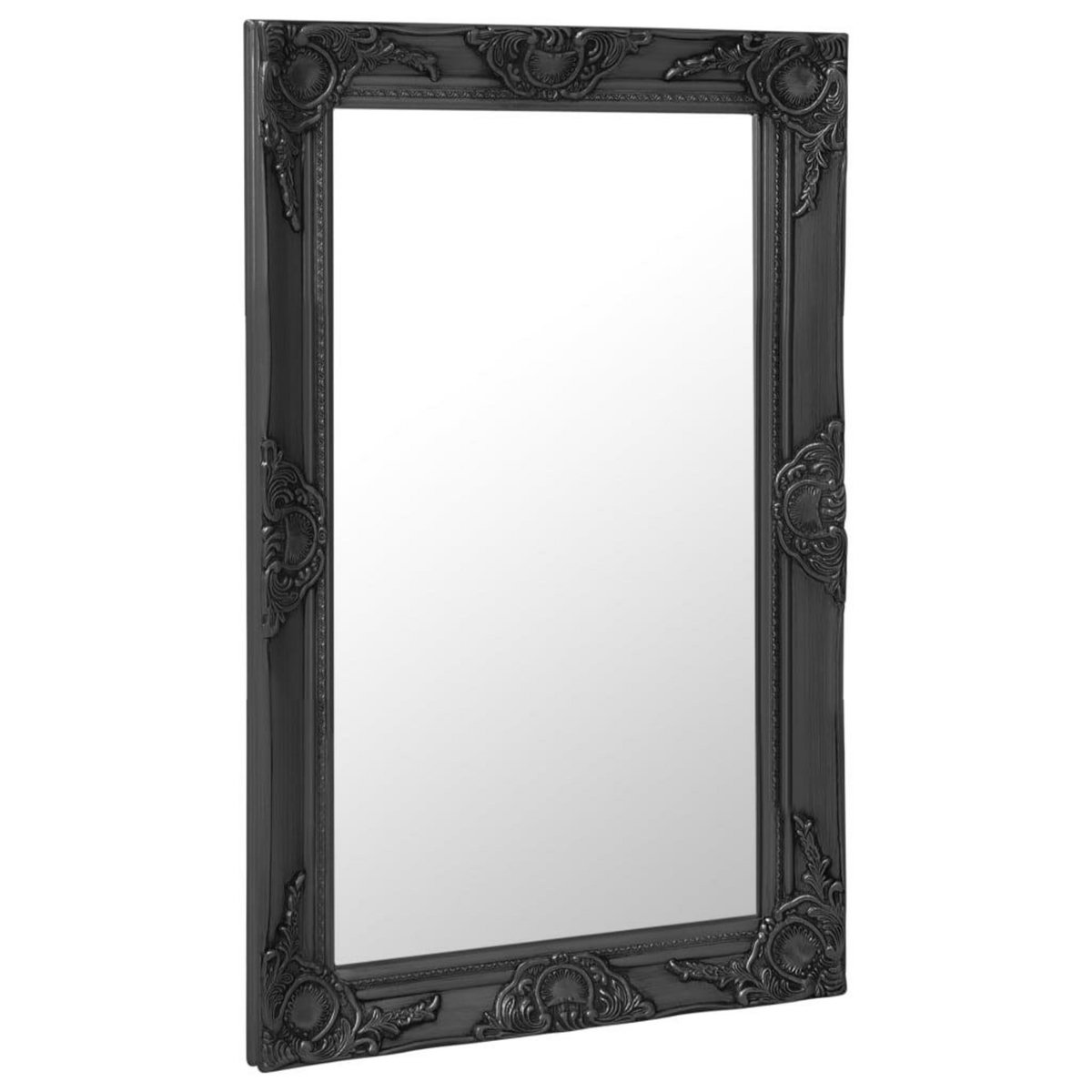 VIDAXL Miroir mural style baroque 50x80 cm noir
