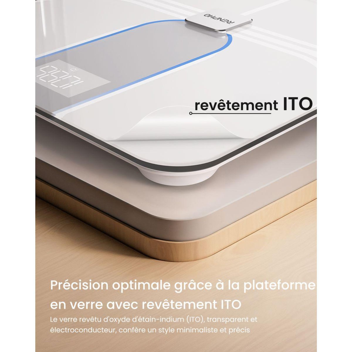 RENPHO Pèse personne et capteur de silhouette connectés Elis Aspire C- WIFI