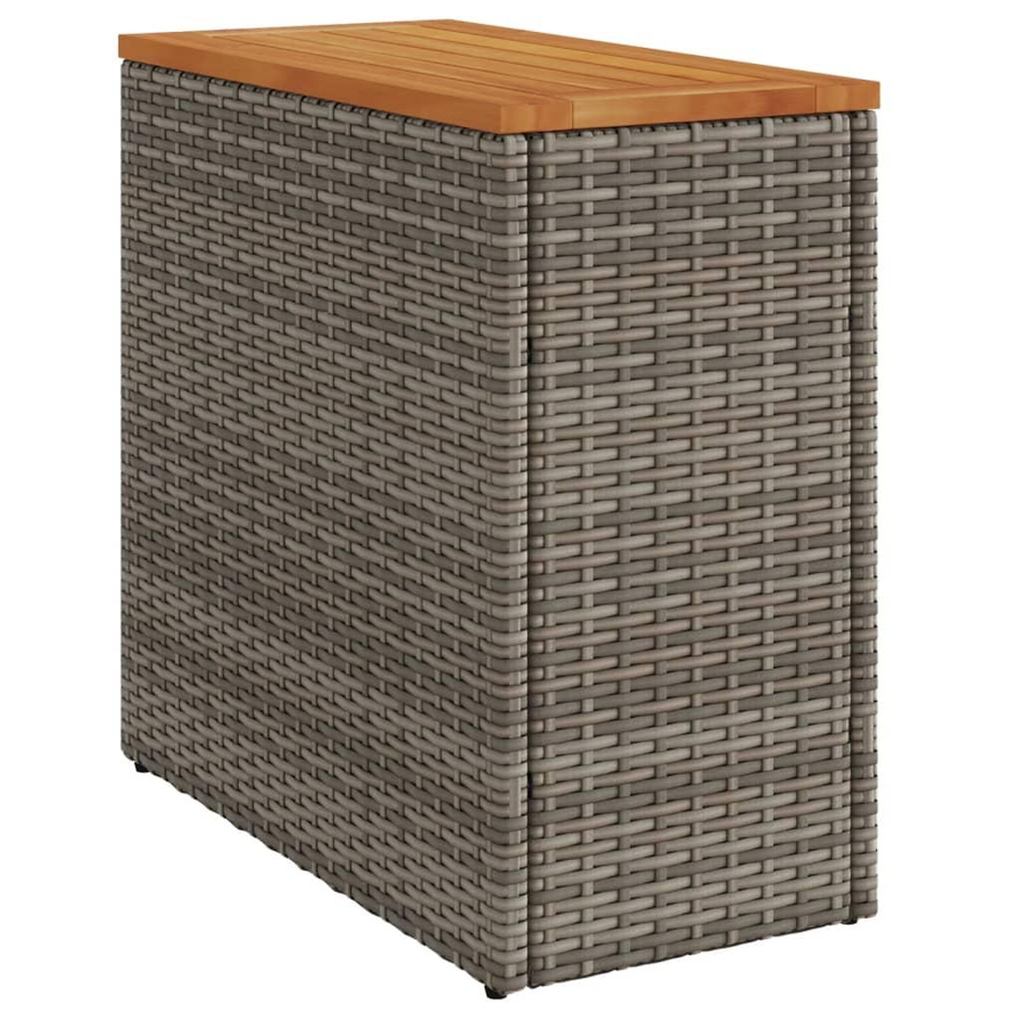 Voir la diapositive 2 : VIDAXL Table d'appoint de jardin dessus en bois gris 58x27,5x55 cm