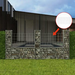 VIDAXL Panier de gabion en forme de U Acier galvanise 240x20x100 cm