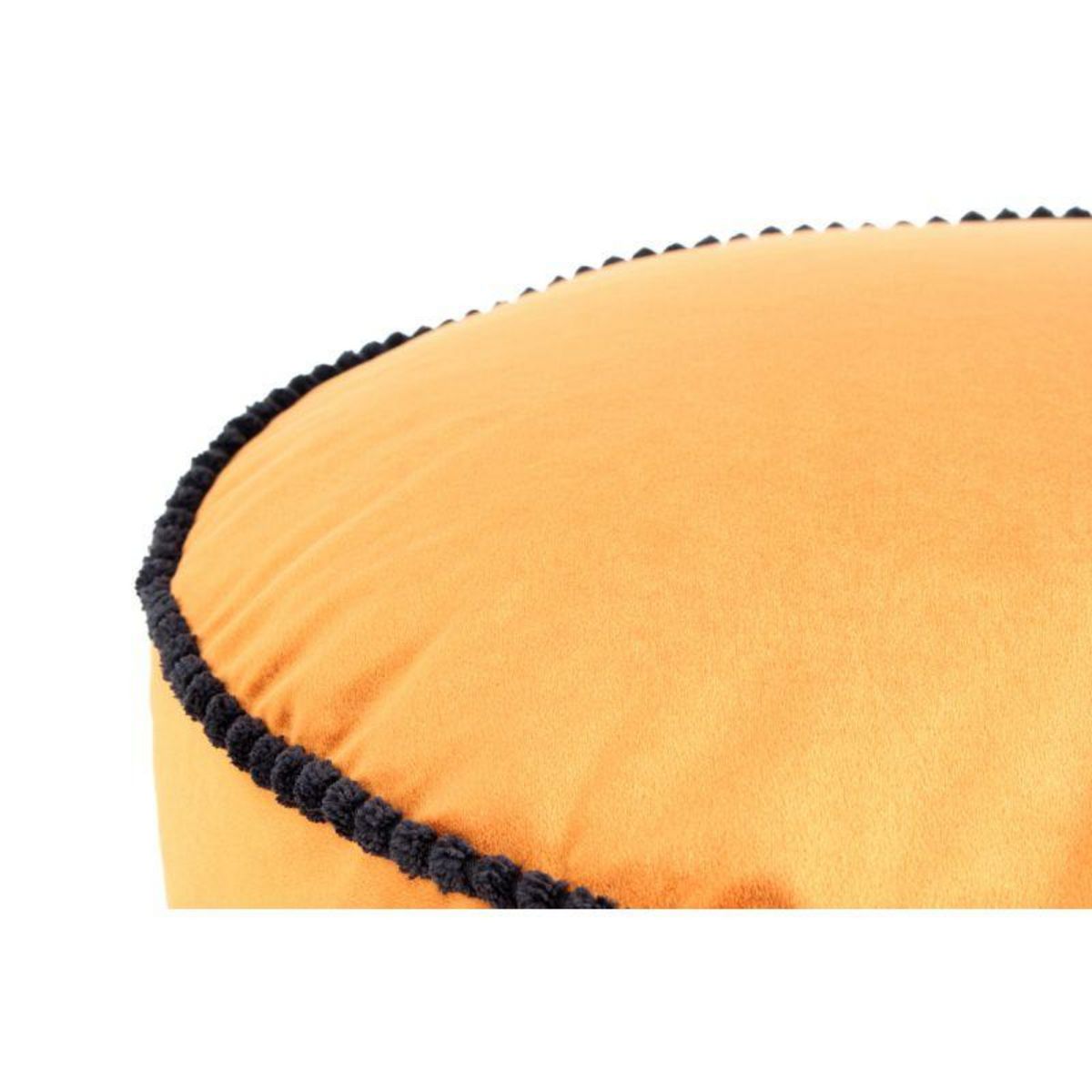 Paris Prix Pouf Rond en Velours  Taj Mahal  47cm Bronze