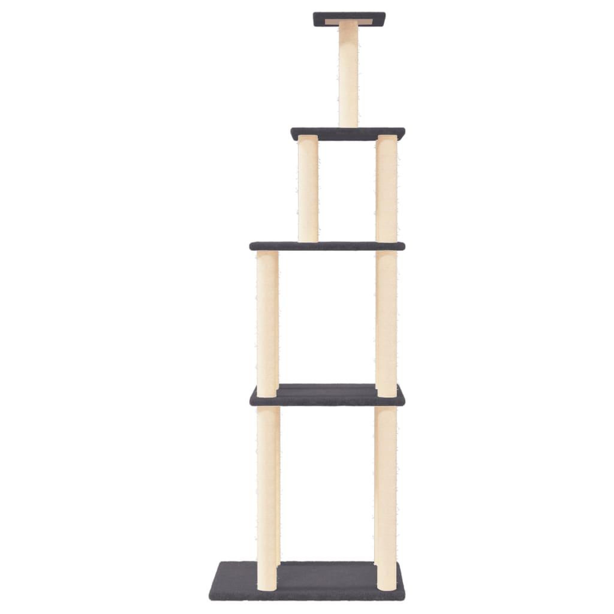 Voir la diapositive 3 : VIDAXL Arbre a chat avec griffoirs en sisal gris fonce 183 cm