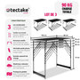 Voir la diapositive 2 : tectake Lot de 3 tables à tapisser pliable noir