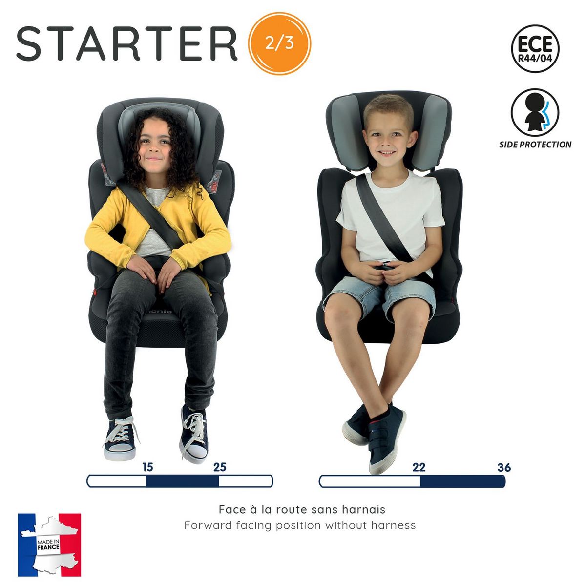 NANIA Siège auto rehausseur avec dossier STARTER groupe 2/3