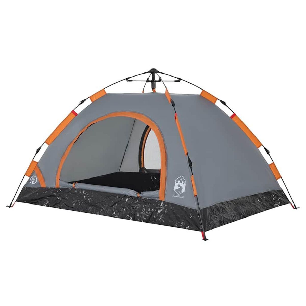 VIDAXL Tente de camping 2 personnes gris et orange liberation rapide