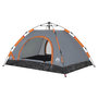 Voir la diapositive 5 : VIDAXL Tente de camping 2 personnes gris et orange liberation rapide