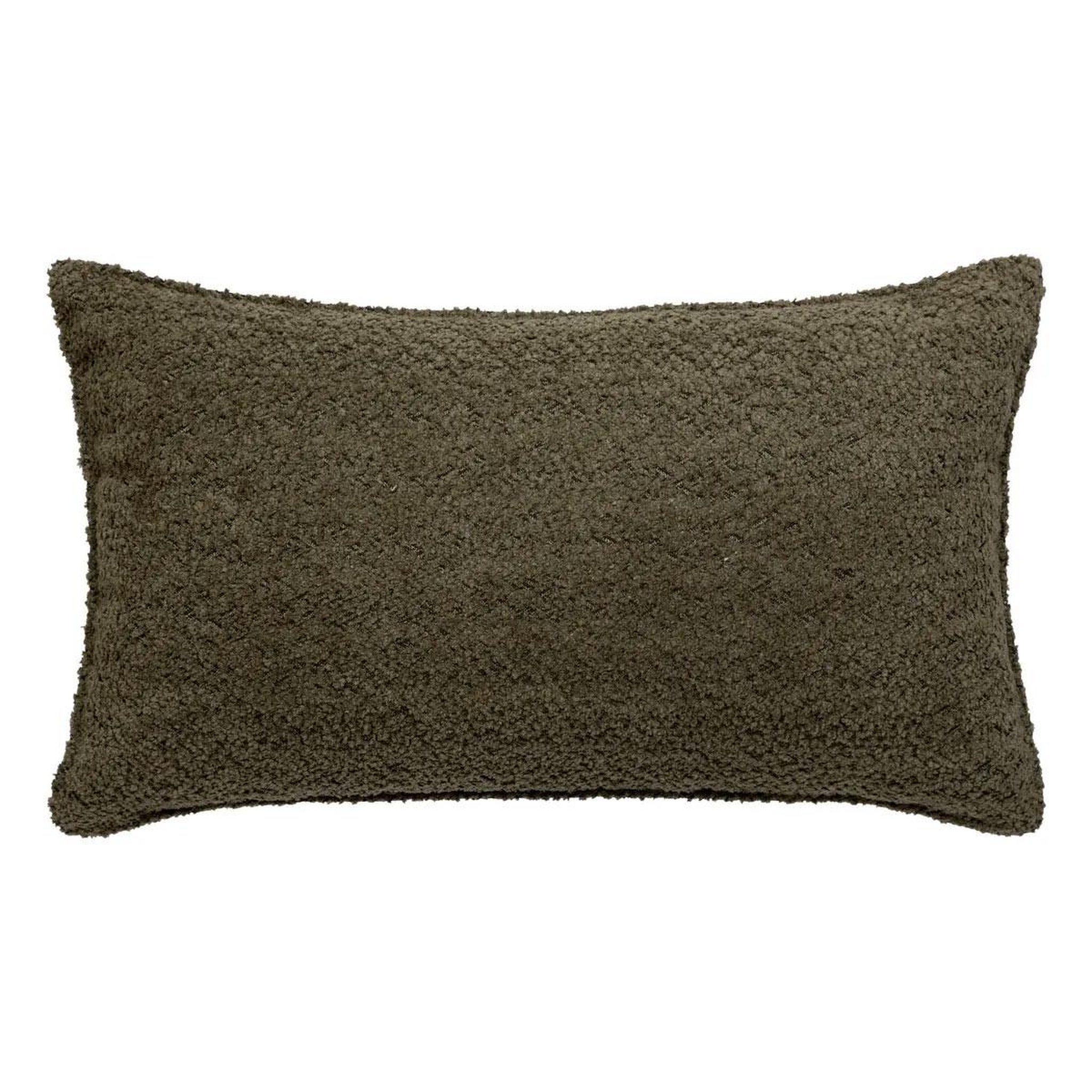 ATMOSPHERA Coussin déco bouclette  soana  30x50cm kaki