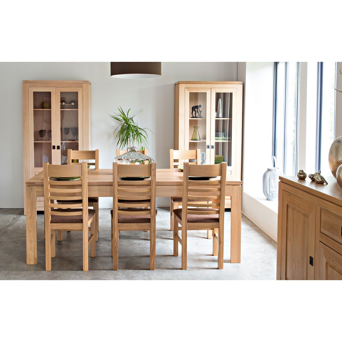 Vitrine BOSTON chêne clair