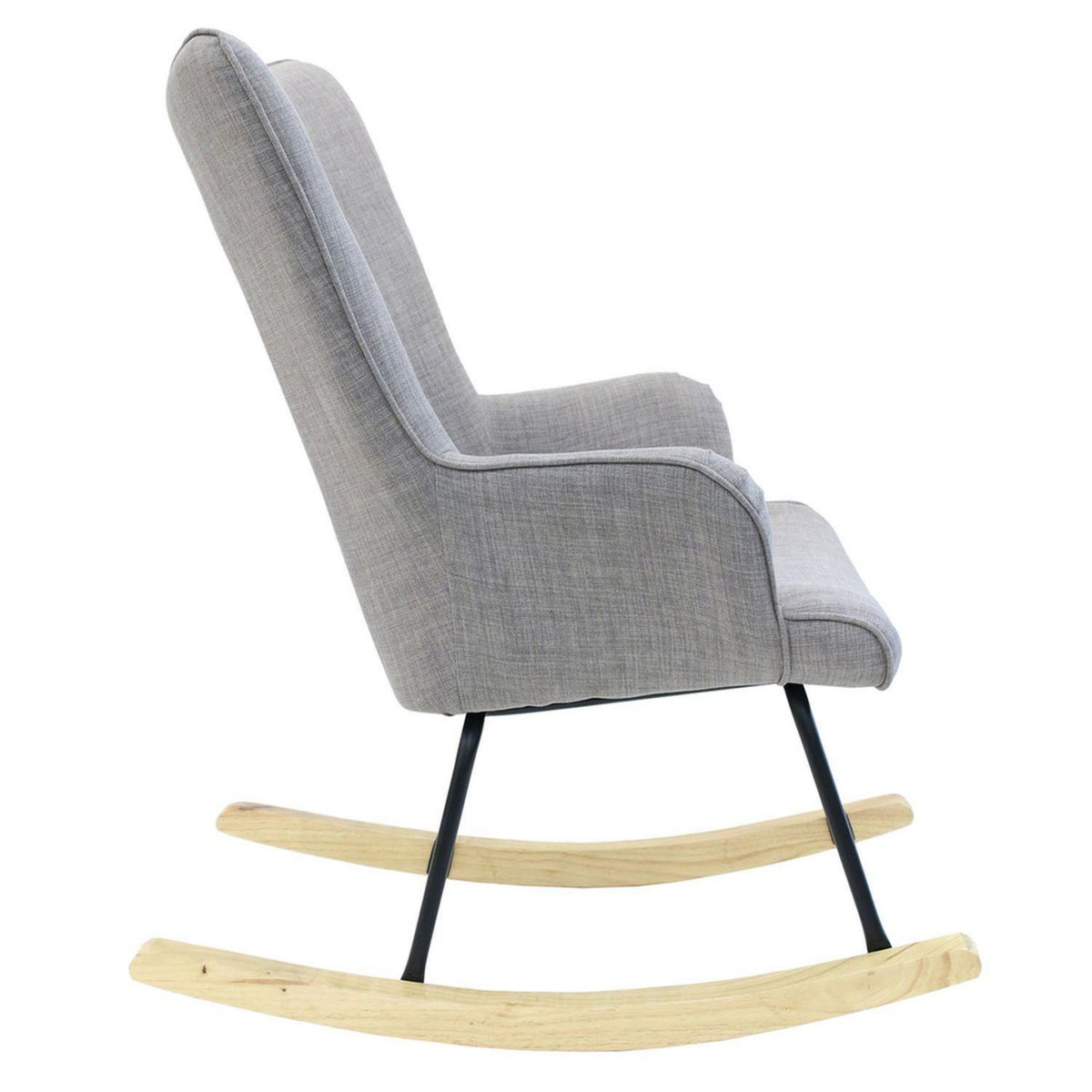 The Home Deco Factory Fauteuil à bascule scandinave Helsinki - Gris