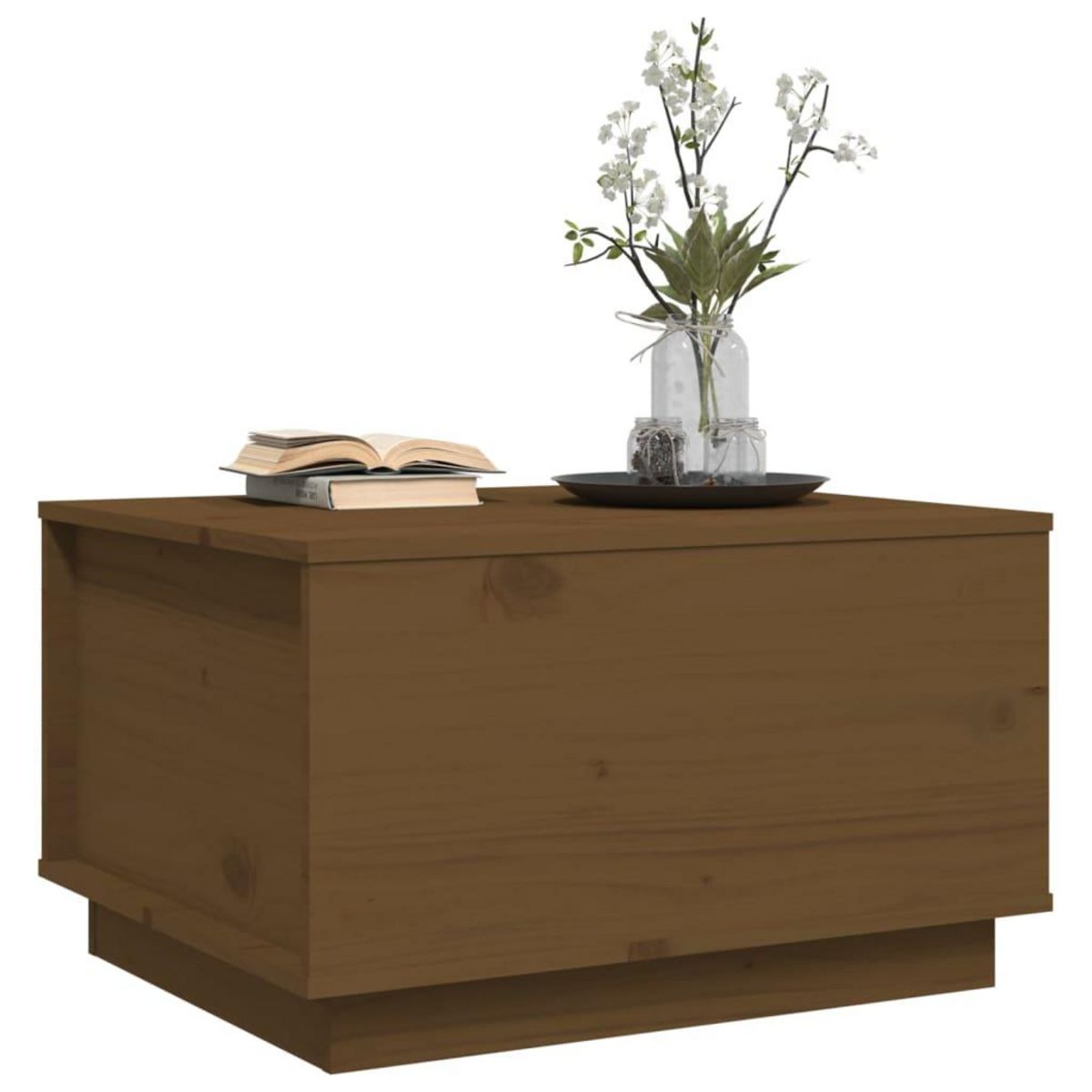VIDAXL Table basse Marron miel 60x50x35 cm Bois massif de pin