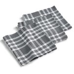 Paris Prix Lot de 3 Serviettes de Table  Traditio  45x45cm Anthracite