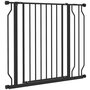 Voir la diapositive 1 : PAWHUT Barrière de sécurité chien réglable 75-95 cm - porte verrouillable - sans perçage - acier ABS noir