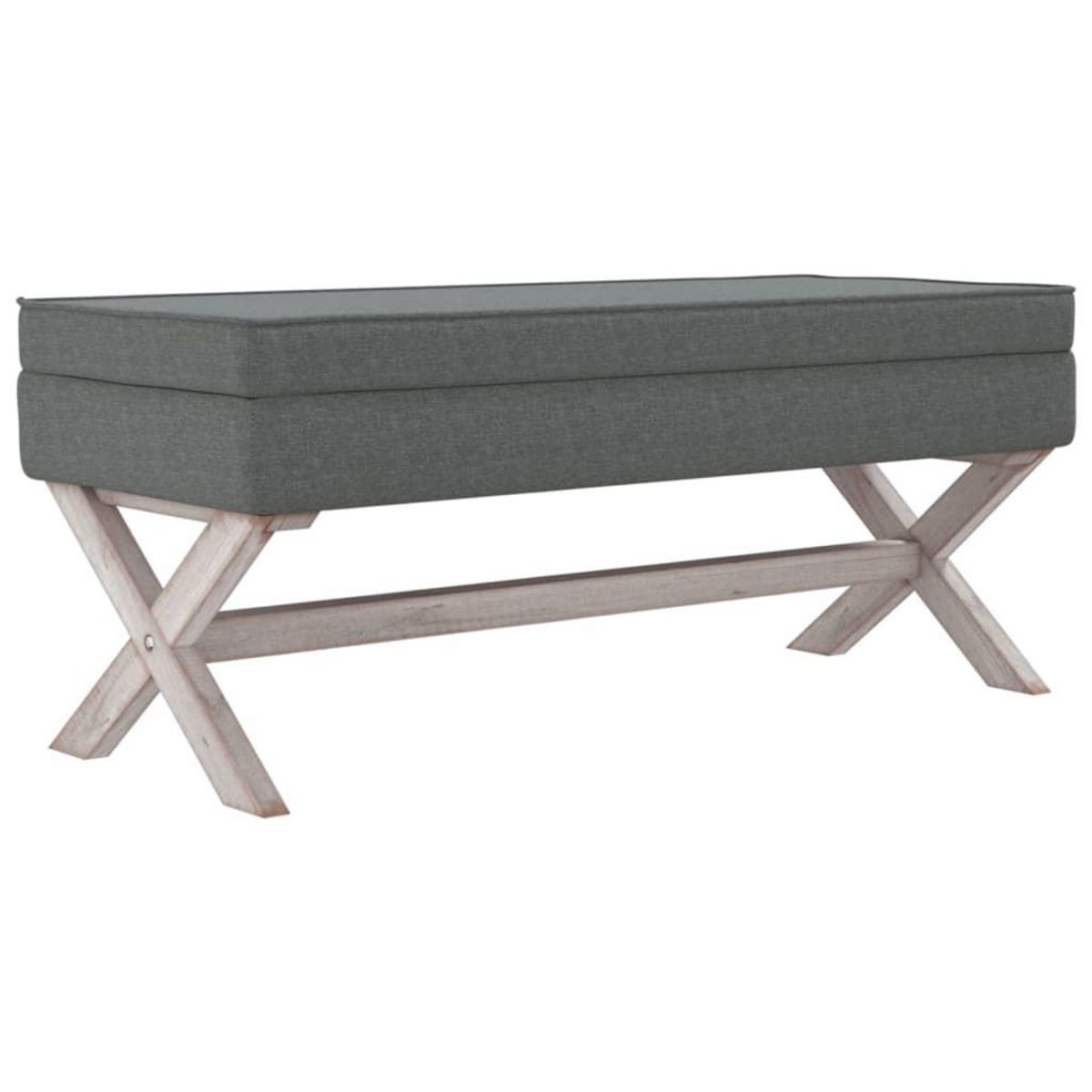 VIDAXL Tabouret de rangement Gris fonce 110x45x49 cm Tissu