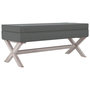 Voir la diapositive 2 : VIDAXL Tabouret de rangement Gris fonce 110x45x49 cm Tissu