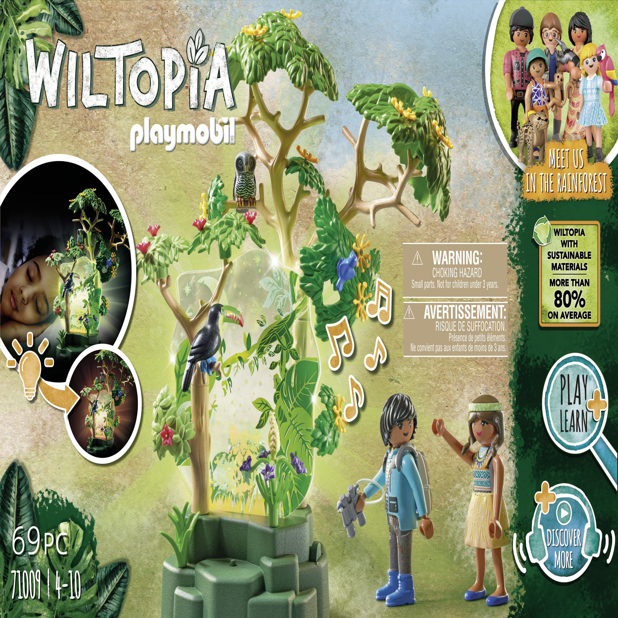Voir la diapositive 6 : PLAYMOBIL 71009 - Wiltopia - Forêt tropicale avec veilleuse