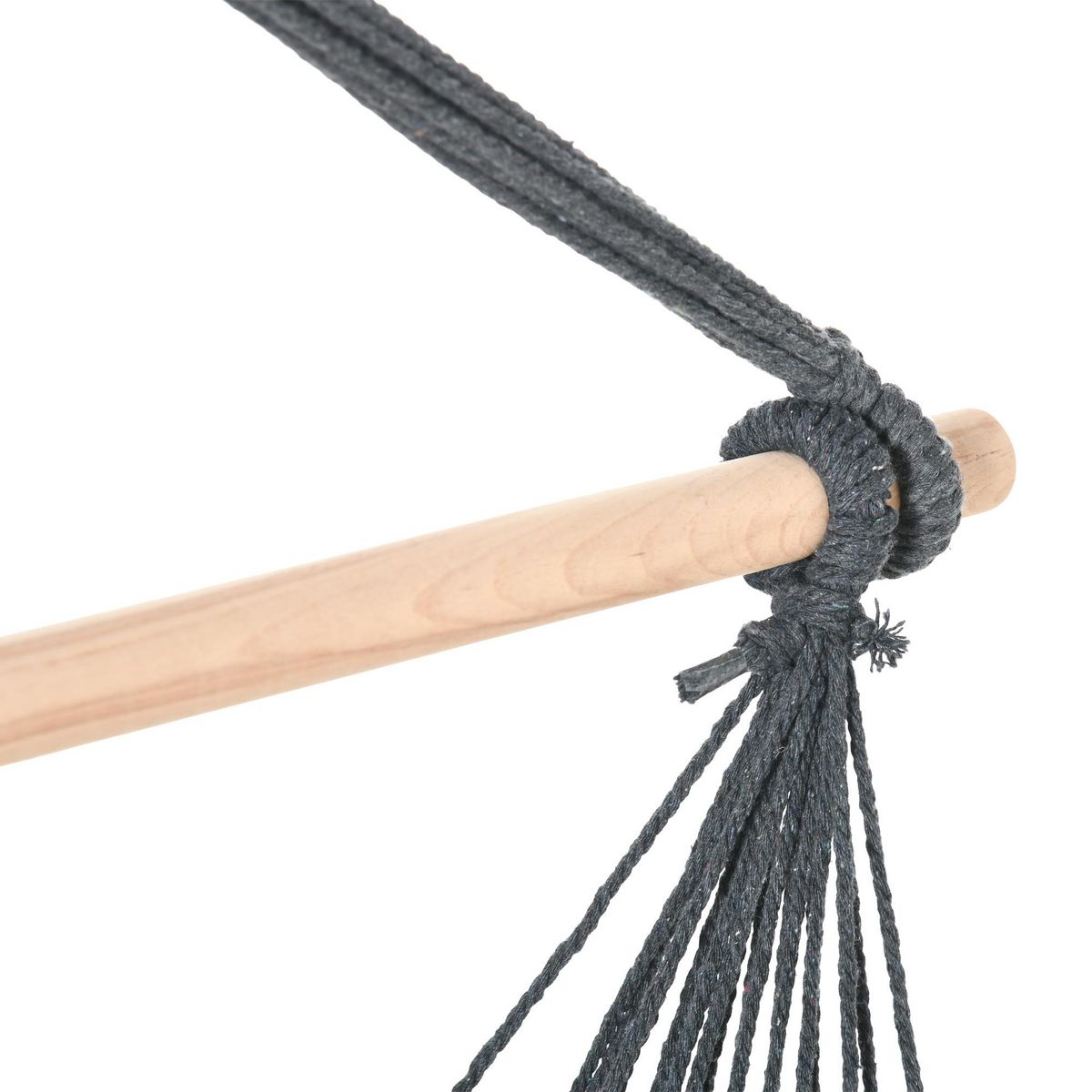 OUTSUNNY Chaise suspendue fauteuil suspendu chaise de détente coussins assise dossier coton polyester anthracite