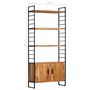 Voir la diapositive 6 : VIDAXL Bibliotheque a 4 niveaux 80x30x180 cm Bois d'acacia massif