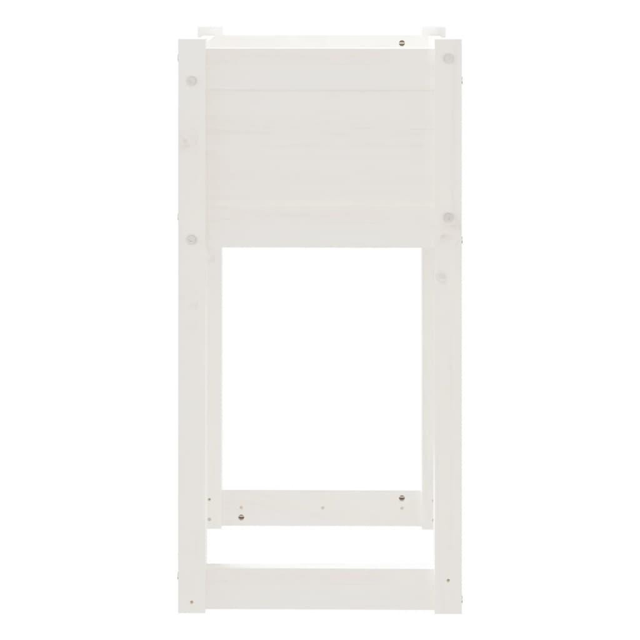 Voir la diapositive 5 : VIDAXL Jardiniere Blanc 40x40x81 cm Bois massif de pin