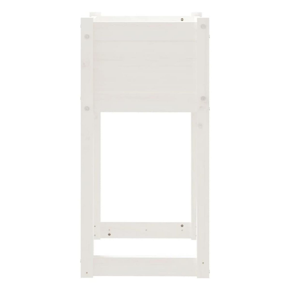 VIDAXL Jardiniere Blanc 40x40x81 cm Bois massif de pin