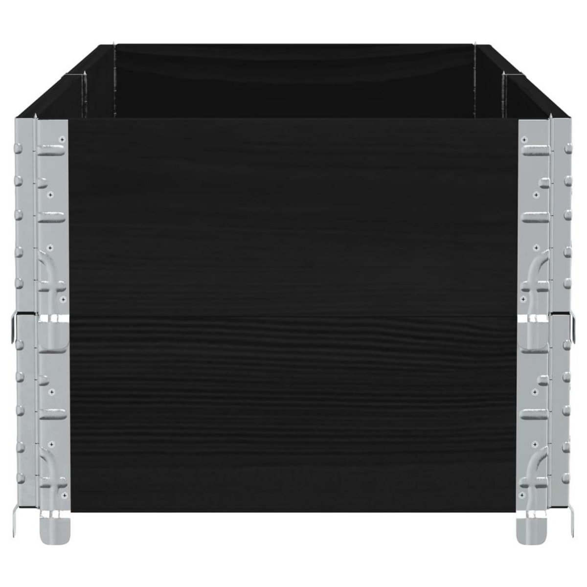 VIDAXL Jardiniere noir 150x50 cm bois massif de pin