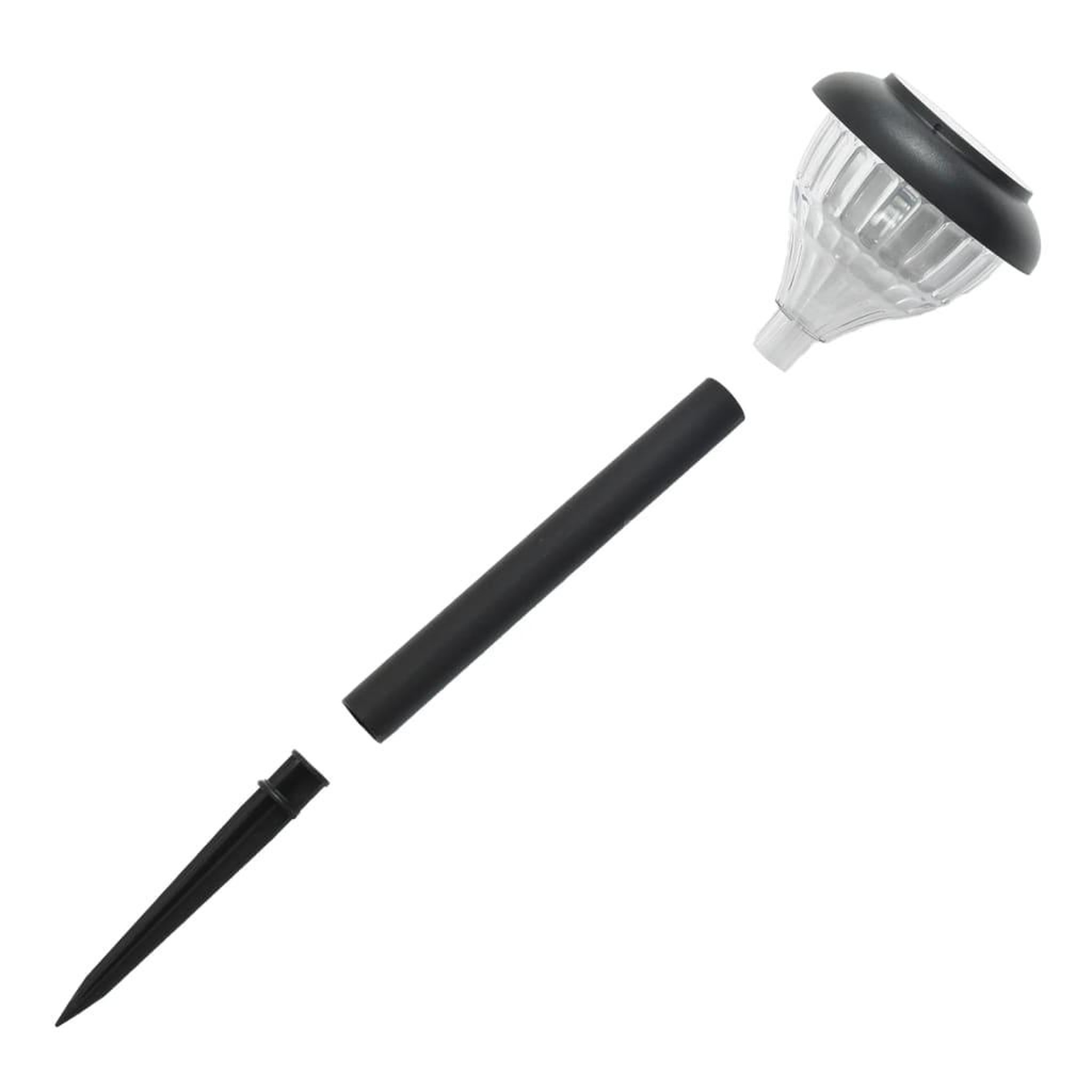 Voir la diapositive 5 : VIDAXL Lampes solaires d'allees et piquets de sol 4pcs blanc chaud RVB