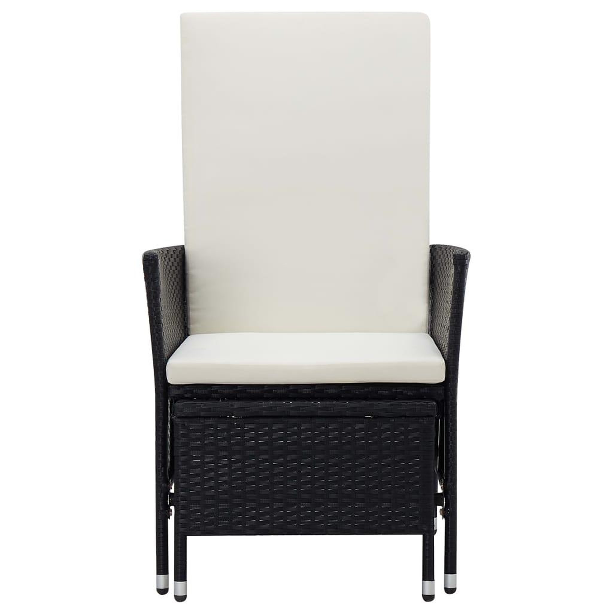 Voir la diapositive 4 : VIDAXL Salon de jardin 2 pcs avec coussins Resine tressee Noir