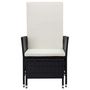 Voir la diapositive 4 : VIDAXL Salon de jardin 2 pcs avec coussins Resine tressee Noir