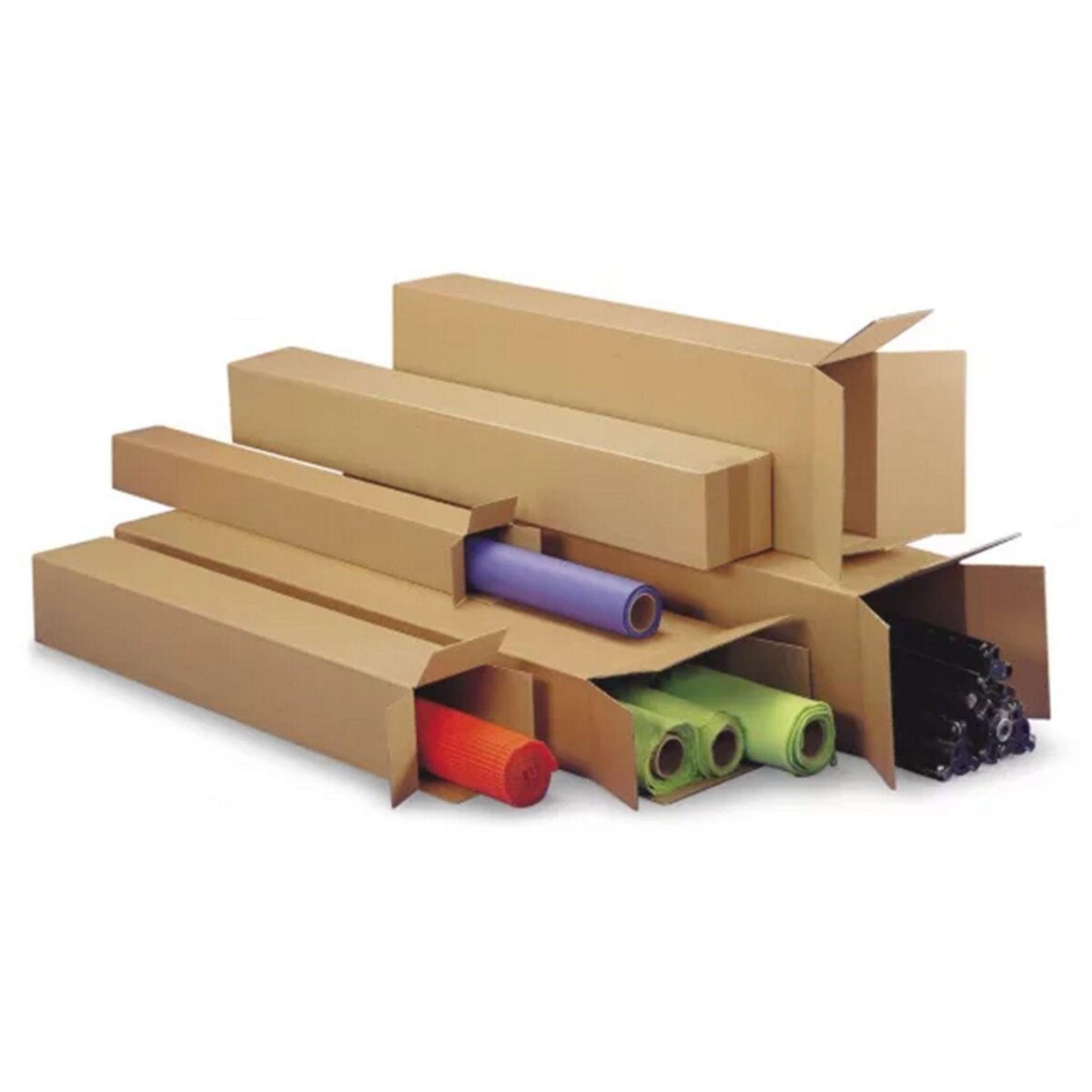 RAJA Carton d'emballage allongé 50 x 10 x 10 cm - Simple cannelure