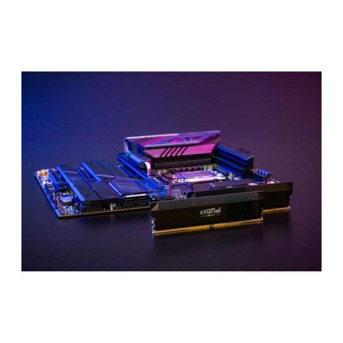 Crucial CRUCIAL Mémoire RAM DDR5 PRO - Overclocking Edition - Kit 64GB (2 x 32GO) - 6000 MT/s - CL40 - UDIMM - Noir