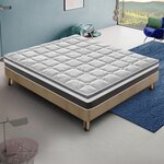 ILOVESLEEP Matelas Mousse ANNA - Accueil Mémoire De Forme - Epaisseur 20 Cm. Coloris disponibles : Blanc