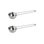 Fackelmann Ensemble de 2 Cuillères doseuse à café inox environ 8gr Fackelmann Petit Déjeuner