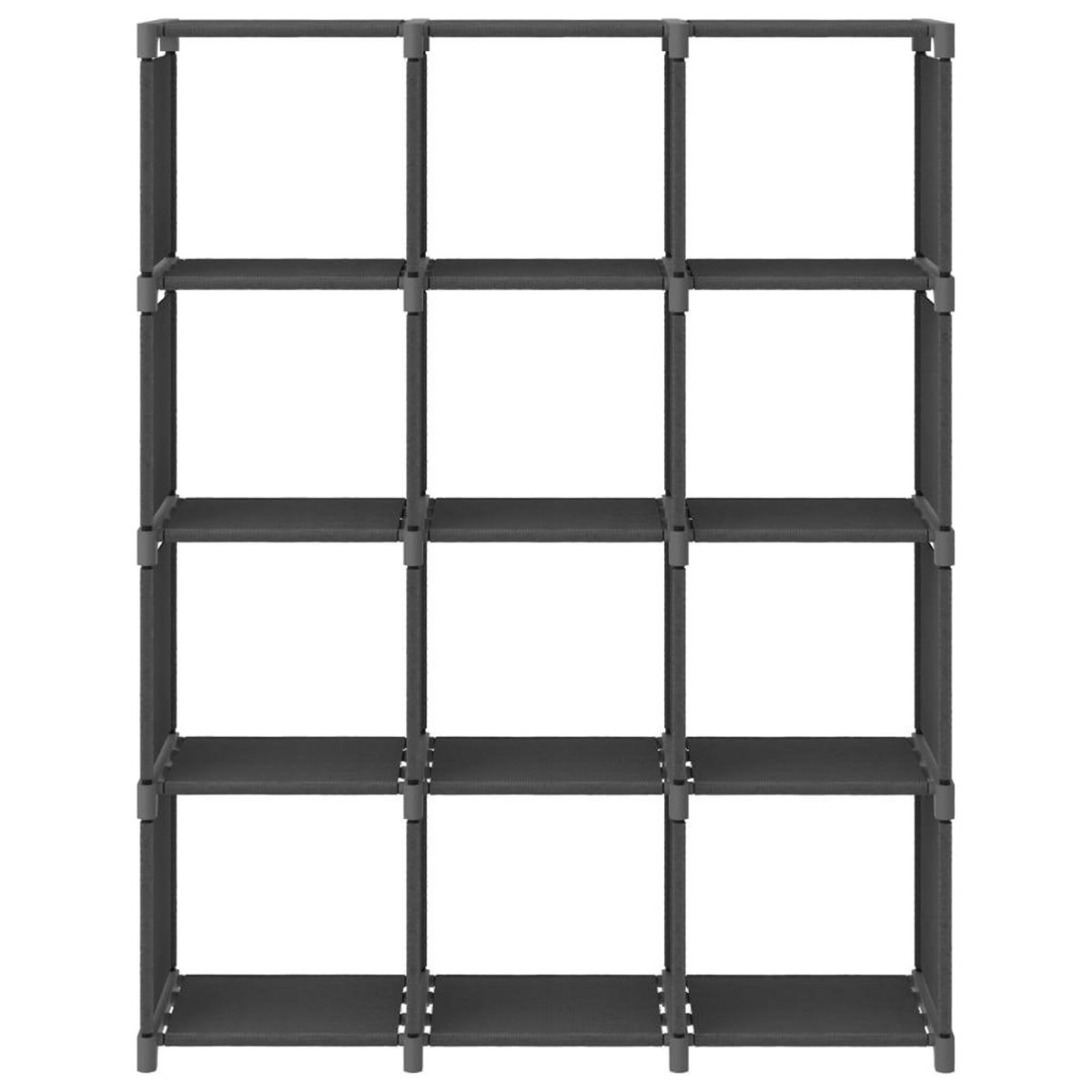 VIDAXL Etagere d'affichage 12 cubes Gris 103x30x141 cm Tissu