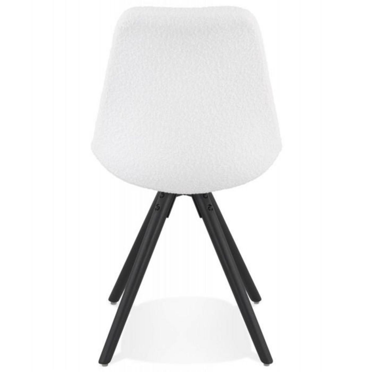 Paris Prix Chaise Design en Tissu Bouclé  Alisa  82cm Blanc & Noir