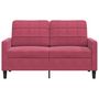 Voir la diapositive 4 : VIDAXL Canape a 2 places Rouge bordeaux 120 cm Velours