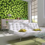 Paris Prix Papier Peint  Balles de Tennis Fond. Coloris disponibles : Multicolore