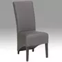 KASALINEA Chaise de salle à manger grise ANGUS (lot de 2)-L 43 x P 50 x H 104 cm- Gris
