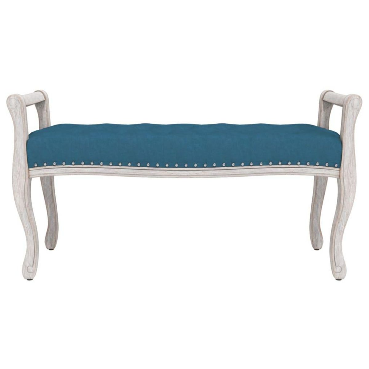 VIDAXL Banc Bleu 110x45x60 cm Velours