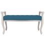 Voir la diapositive 3 : VIDAXL Banc Bleu 110x45x60 cm Velours