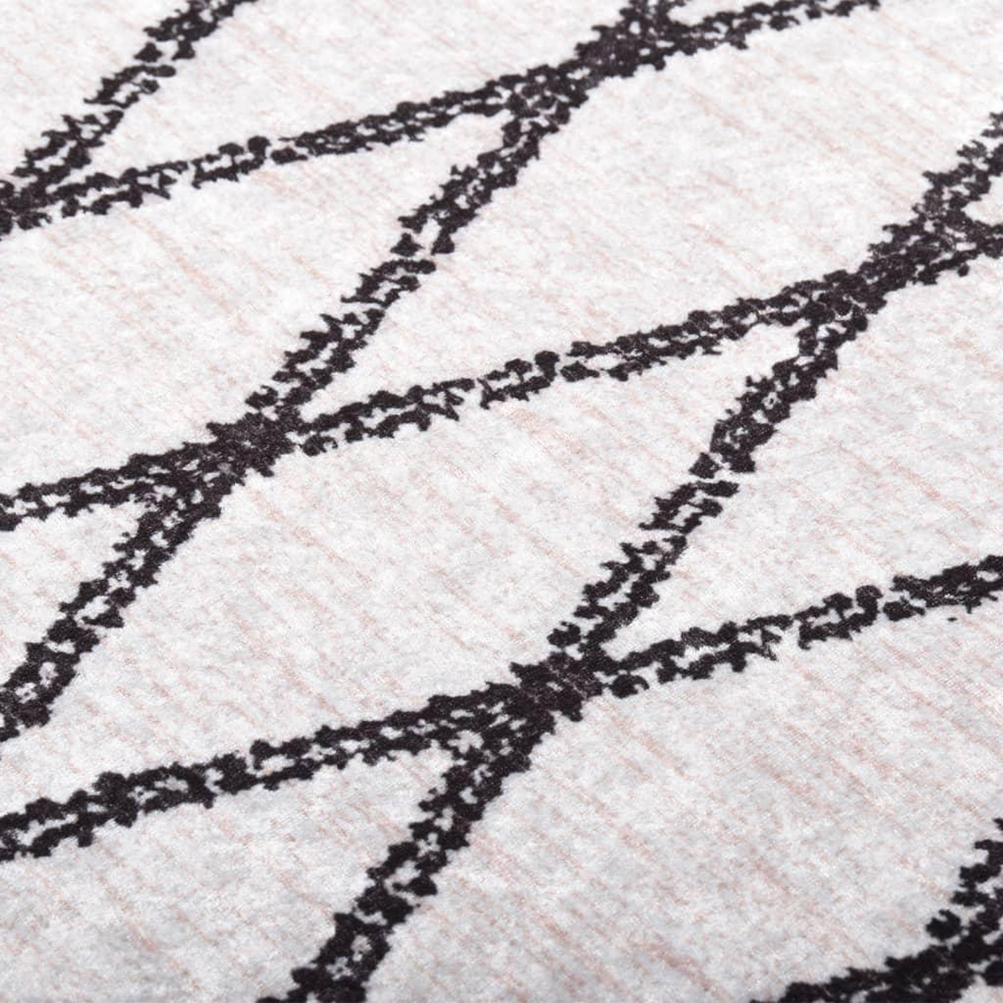 Voir la diapositive 4 : VIDAXL Tapis lavable antiderapant 120x180 cm noir et blanc