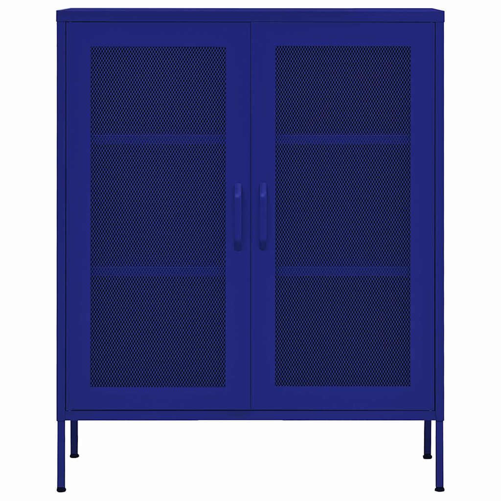 Voir la diapositive 3 : VIDAXL Armoire de rangement bleu marine 80x35x101,5 cm acier