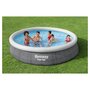 Voir la diapositive 1 : BESTWAY Piscine autoportée ronde motif rotin gris 366x76cm Fast Set