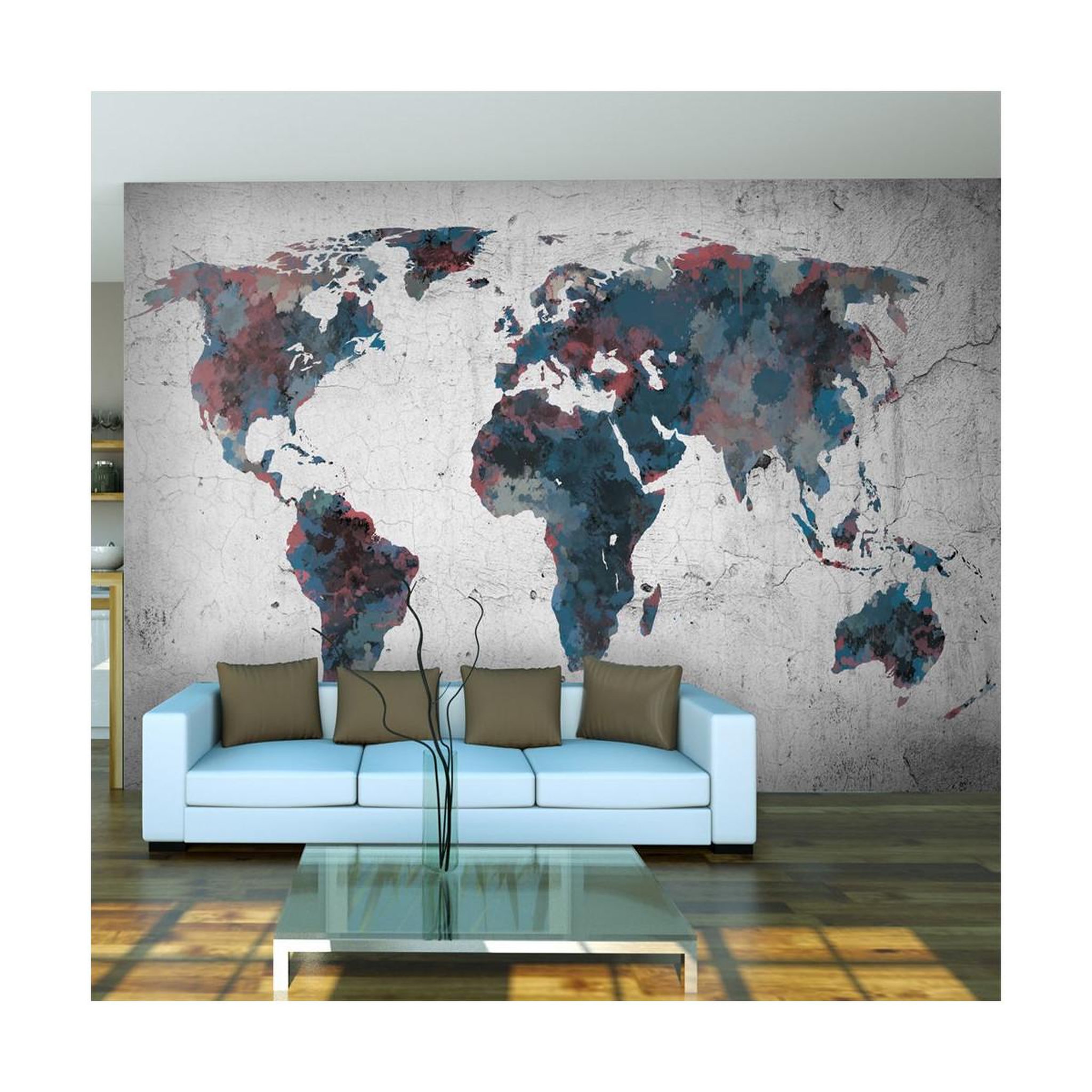 Voir la diapositive 1 : Paris Prix Papier Peint  World Map on the Wall