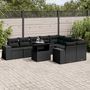 Voir la diapositive 1 : VIDAXL Salon de jardin 10 pcs avec coussins noir resine tressee
